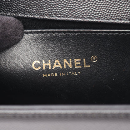 ボーイシャネル チェーンショルダーバッグ キャビアスキン ブラック ゴールド金具 シャネル バッグ CHANEL