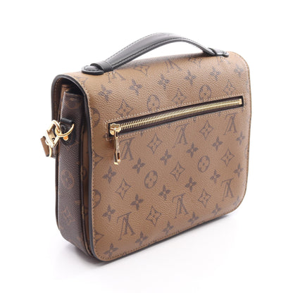 ポシェット メティス MM モノグラムリバース 2WAY ハンドバッグ PVC レザー ブラウン ブラック ルイヴィトン バッグ LOUIS VUITTON