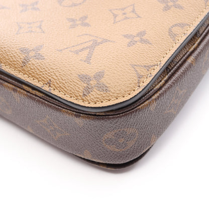 ポシェット メティス MM モノグラムリバース 2WAY ハンドバッグ PVC レザー ブラウン ブラック ルイヴィトン バッグ LOUIS VUITTON