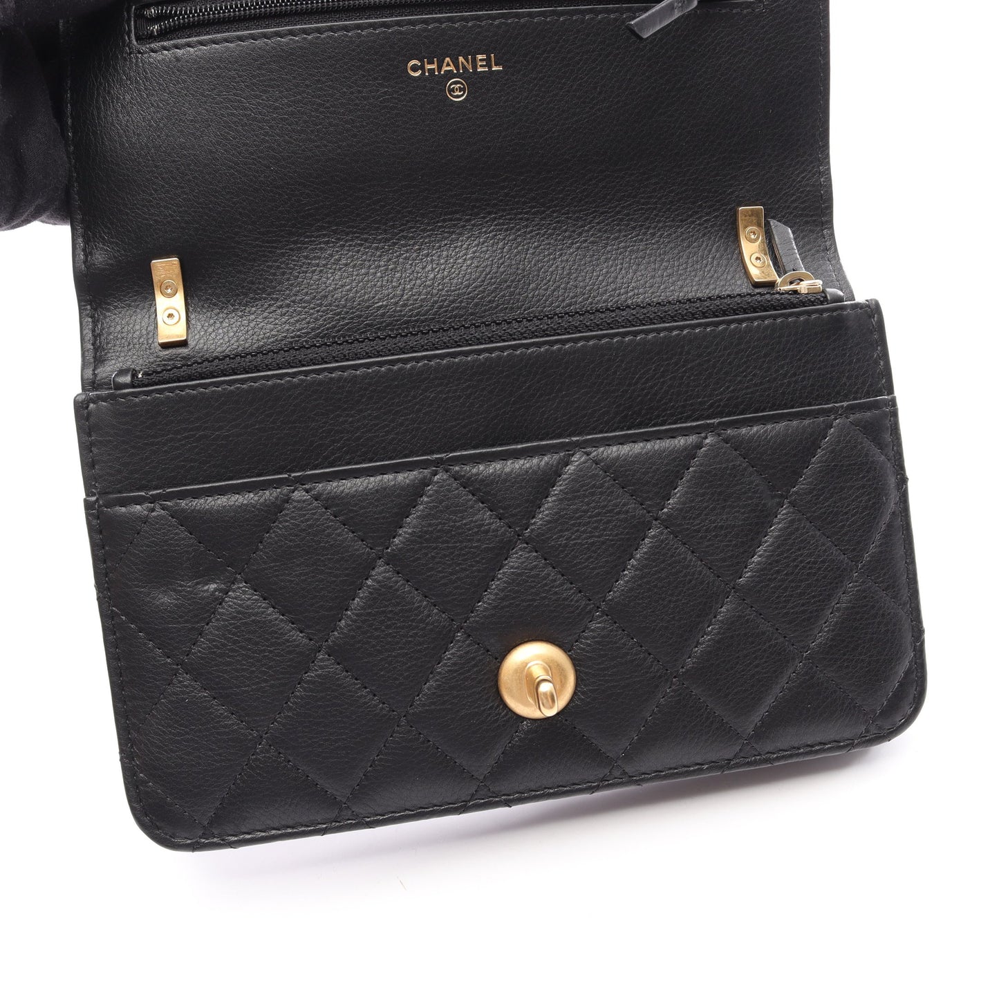 マトラッセ チェーンウォレット ラムスキン ブラック ゴールド金具 シャネル バッグ CHANEL