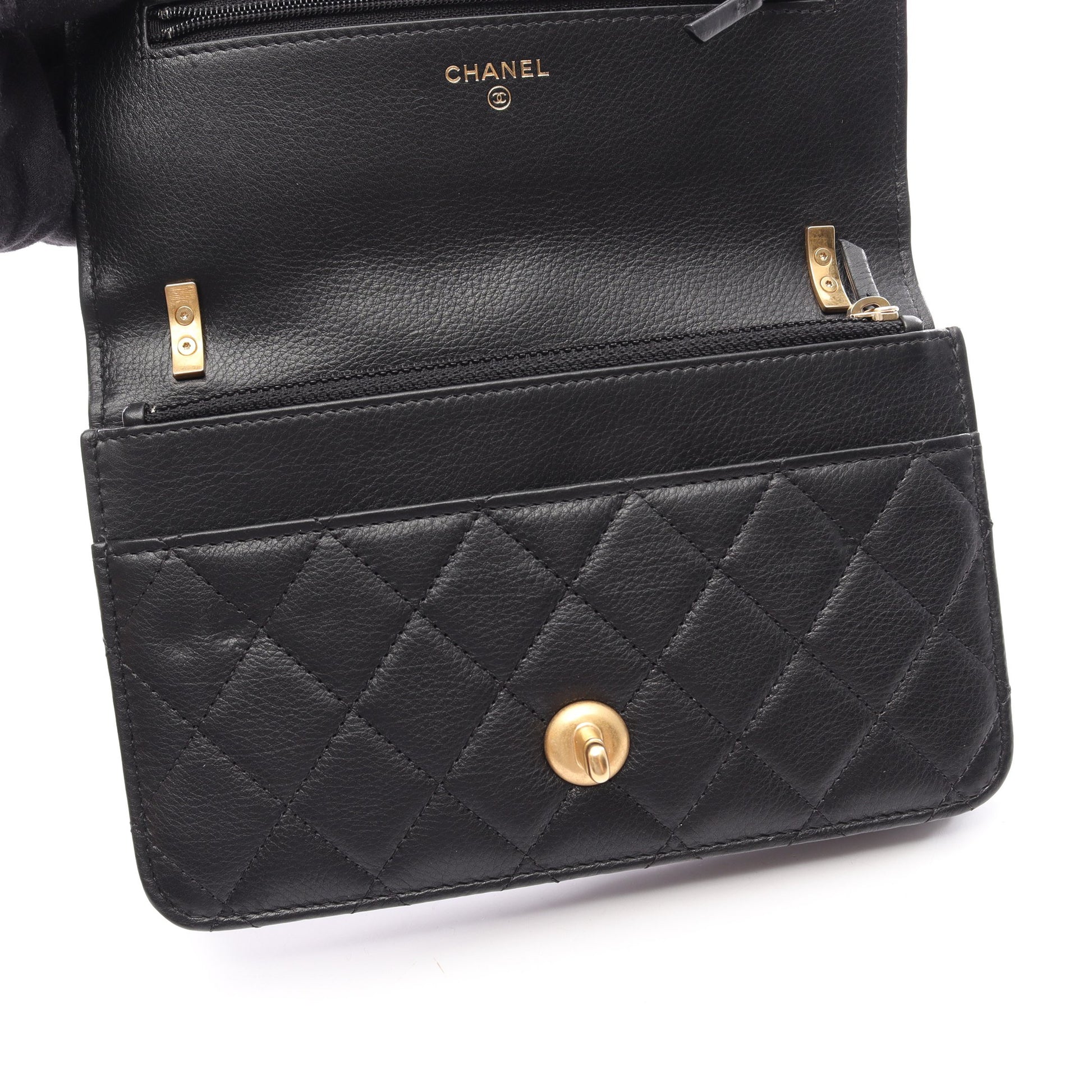 マトラッセ チェーンウォレット ラムスキン ブラック ゴールド金具 シャネル バッグ CHANEL