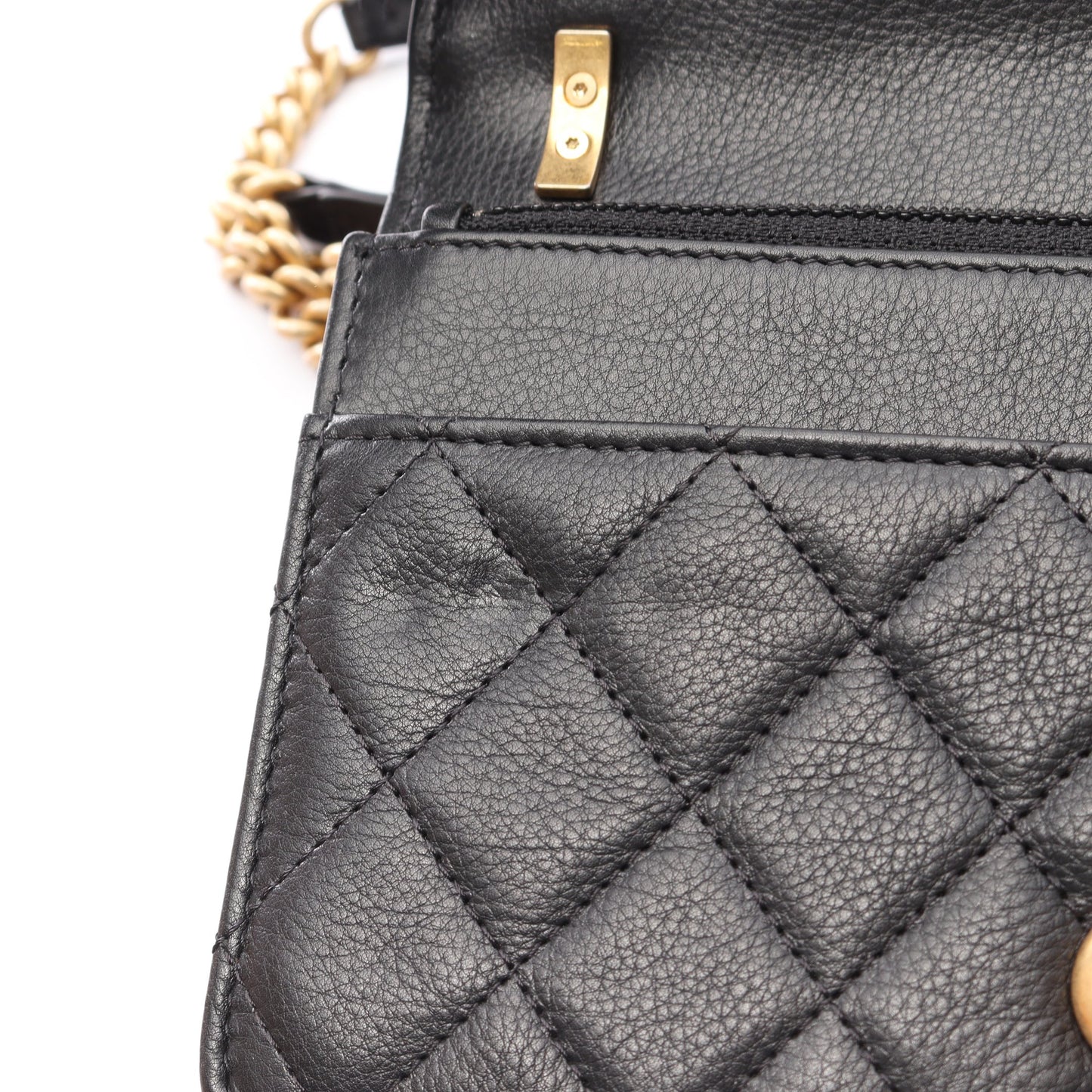 マトラッセ チェーンウォレット ラムスキン ブラック ゴールド金具 シャネル バッグ CHANEL