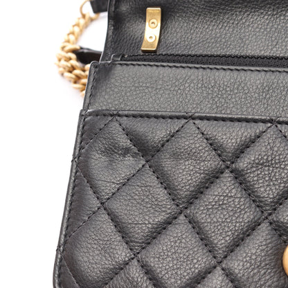 マトラッセ チェーンウォレット ラムスキン ブラック ゴールド金具 シャネル バッグ CHANEL