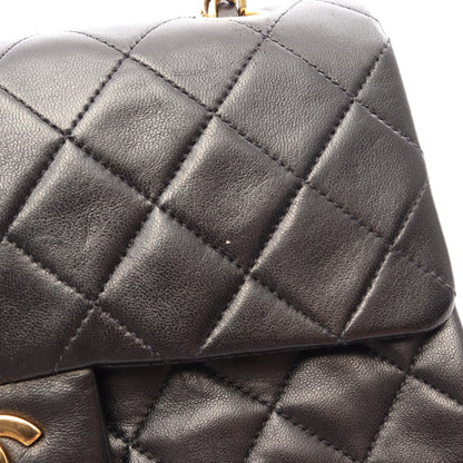 マトラッセ Wフラップ Wチェーンショルダーバッグ ラムスキン ブラック ゴールド金具 シャネル バッグ CHANEL