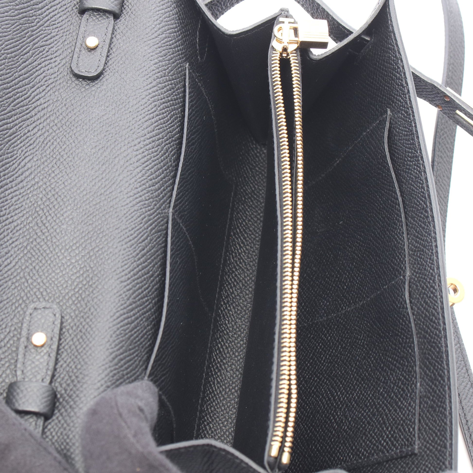 ケリートゥーゴー ショルダーウォレット ヴォーエプソン ブラック ゴールド金具 B刻印 エルメス バッグ HERMES