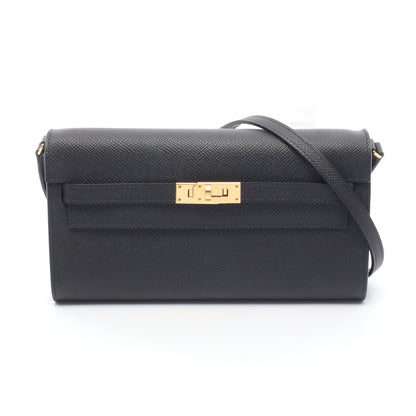 ケリートゥーゴー ショルダーウォレット ヴォーエプソン ブラック ゴールド金具 B刻印 エルメス バッグ HERMES