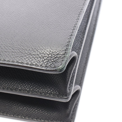 ケリーデペッシュ38 ブリーフケース ビジネスバッグ ヴォーエプソン ブラック シルバー金具 □J刻印 エルメス バッグ HERMES