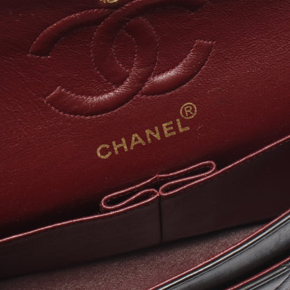 マトラッセ Wフラップ Wチェーンショルダーバッグ ラムスキン ブラック ゴールド金具 シャネル バッグ CHANEL