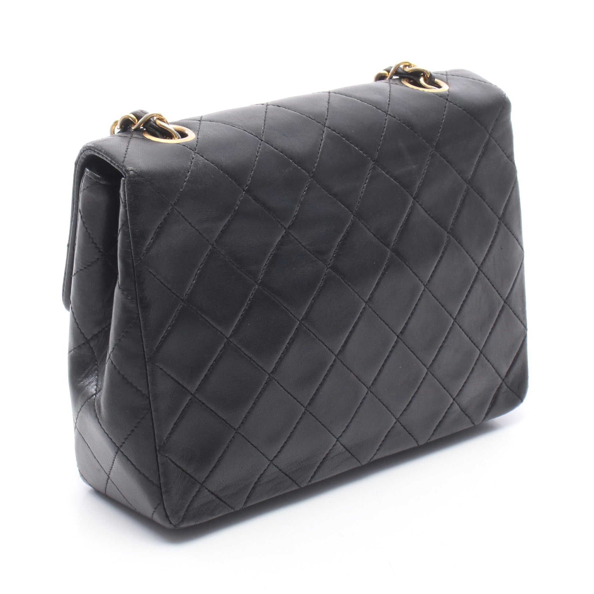 ミニマトラッセ20 チェーンショルダーバッグ ラムスキン ブラック ゴールド金具 シャネル バッグ CHANEL