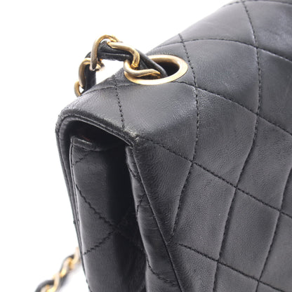 ミニマトラッセ20 チェーンショルダーバッグ ラムスキン ブラック ゴールド金具 シャネル バッグ CHANEL