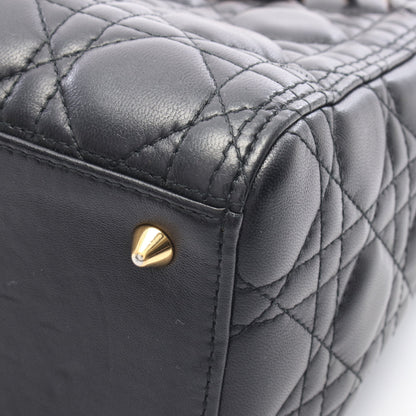 LADY DIOR レディディオール 2WAY ハンドバッグ レザー ブラック クリスチャンディオール バッグ Christian Dior