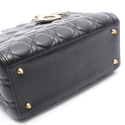 LADY DIOR レディディオール 2WAY ハンドバッグ レザー ブラック クリスチャンディオール バッグ Christian Dior