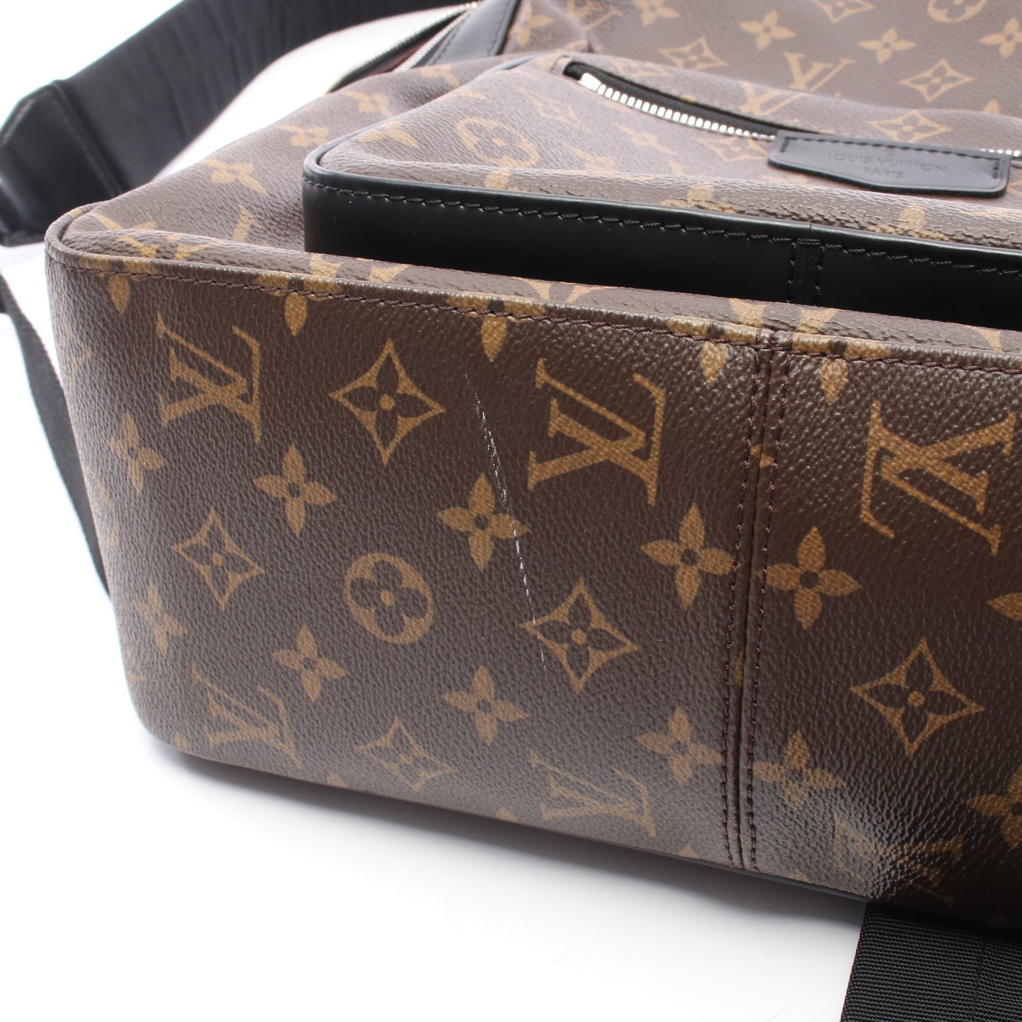 ジョッシュ モノグラムマカサー バックパック リュックサック PVC レザー ブラウン ブラック ルイヴィトン バッグ LOUIS VUITTON