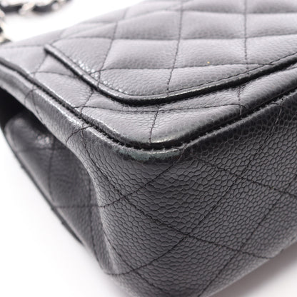 ミニマトラッセ チェーンショルダーバッグ キャビアスキン ブラック シルバー金具 シャネル バッグ CHANEL