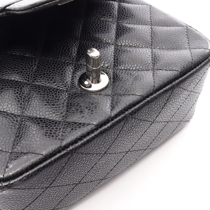 ミニマトラッセ チェーンショルダーバッグ キャビアスキン ブラック シルバー金具 シャネル バッグ CHANEL