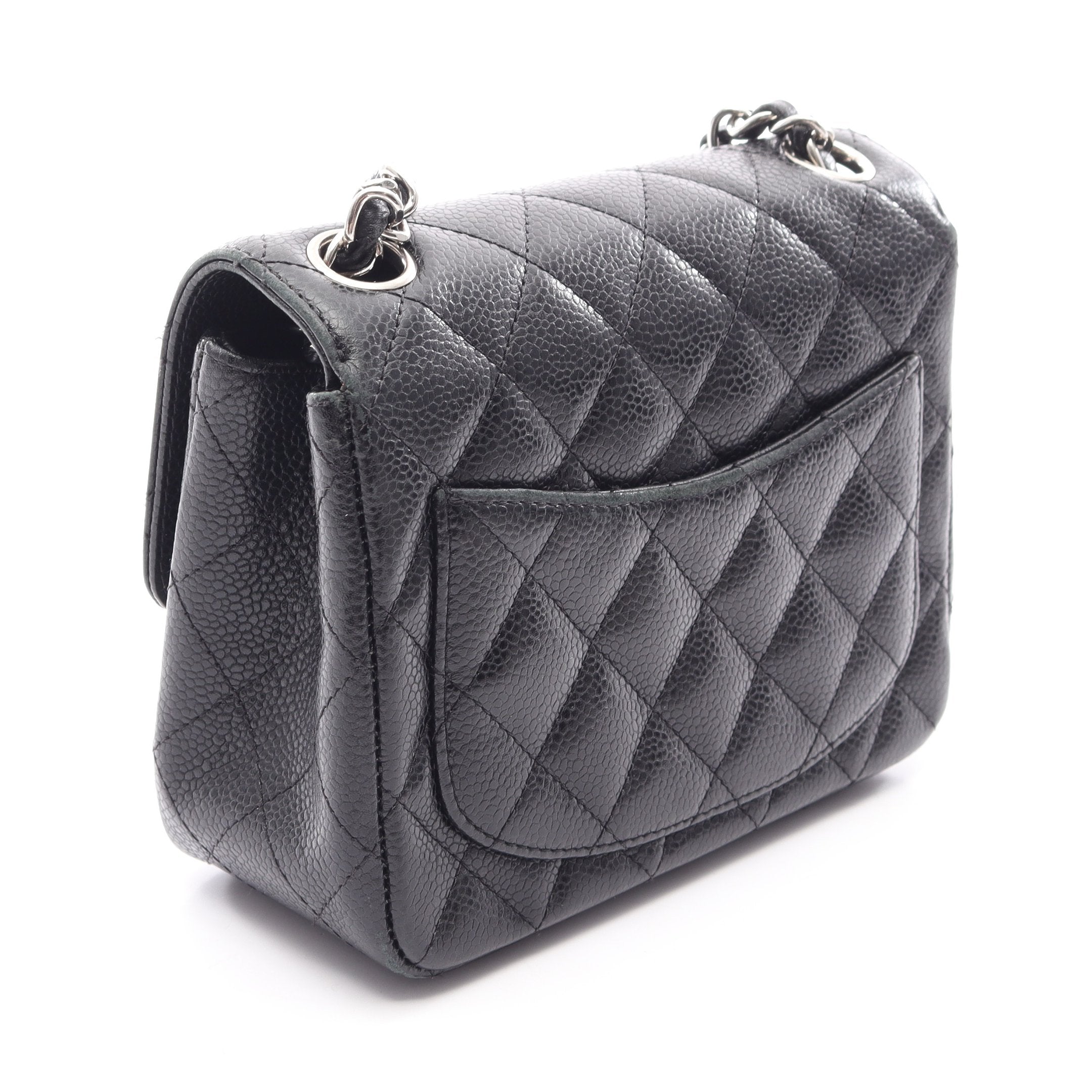 CHANEL ノベルティ ミニマトラッセ キャビアスキン風 チェーンショルダー キャビアスキン 激レア美品 シャネル マトラッセ キャビア ミニ