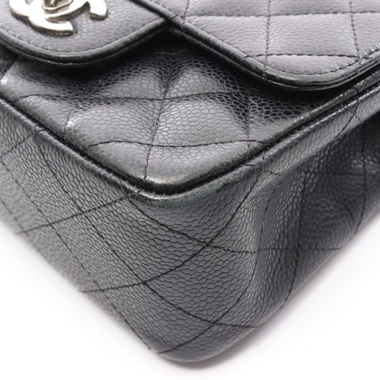 ミニマトラッセ チェーンショルダーバッグ キャビアスキン ブラック シルバー金具 シャネル バッグ CHANEL