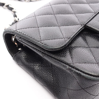 ミニマトラッセ チェーンショルダーバッグ キャビアスキン ブラック シルバー金具 シャネル バッグ CHANEL