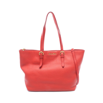 VIT.DAINO 2WAY ショルダーバッグ トートバッグ レザー レッド ミュウミュウ バッグ miu miu