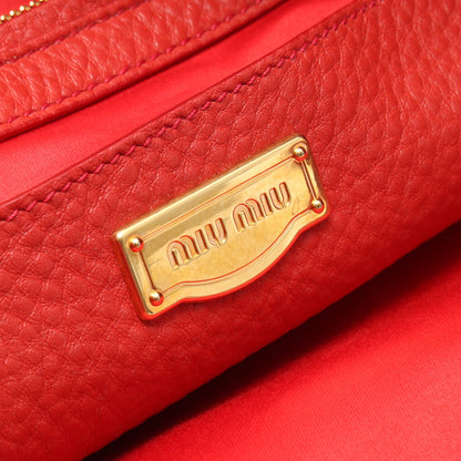 VIT.DAINO 2WAY ショルダーバッグ トートバッグ レザー レッド ミュウミュウ バッグ miu miu