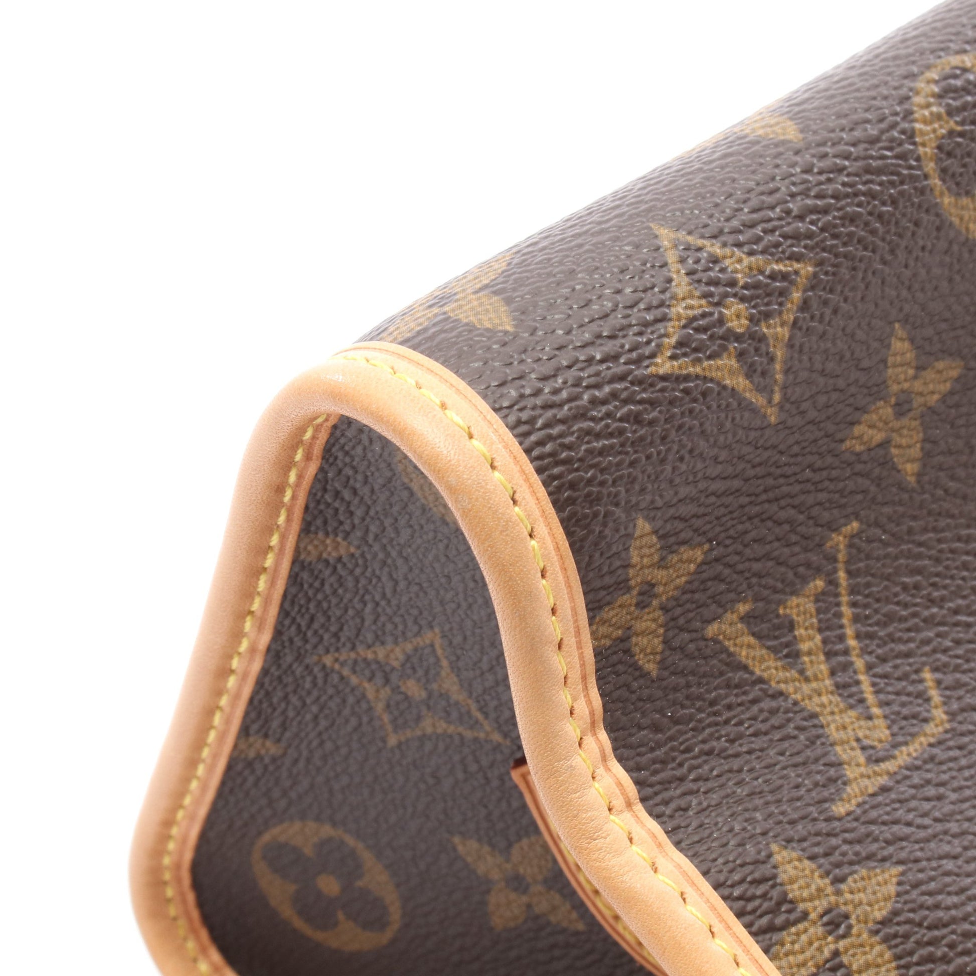 ポパンクール ロン モノグラム ショルダーバッグ PVC レザー ブラウン ルイヴィトン バッグ LOUIS VUITTON