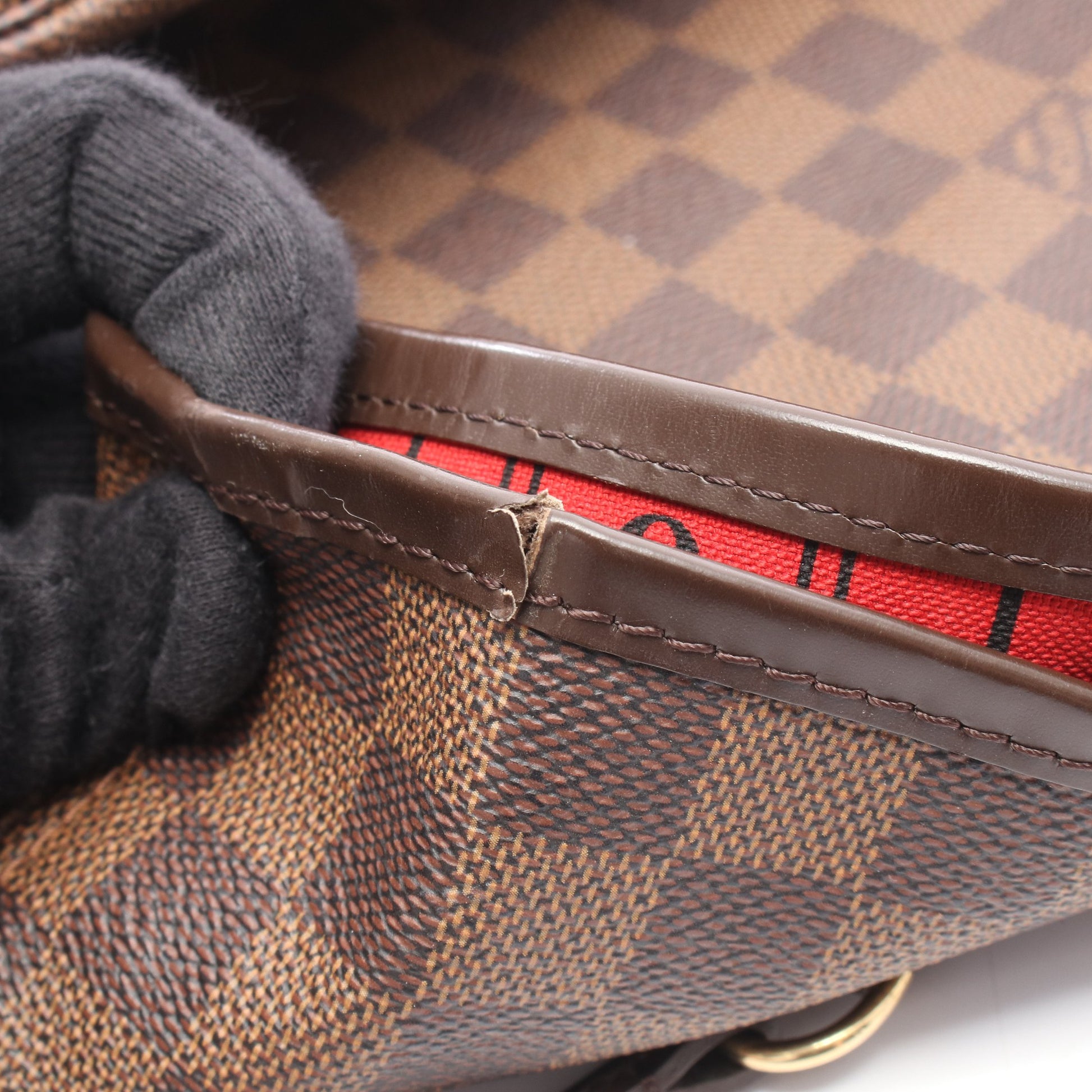 ネヴァーフルGM ダミエエベヌ ショルダーバッグ トートバッグ PVC レザー ブラウン ルイヴィトン バッグ LOUIS VUITTON