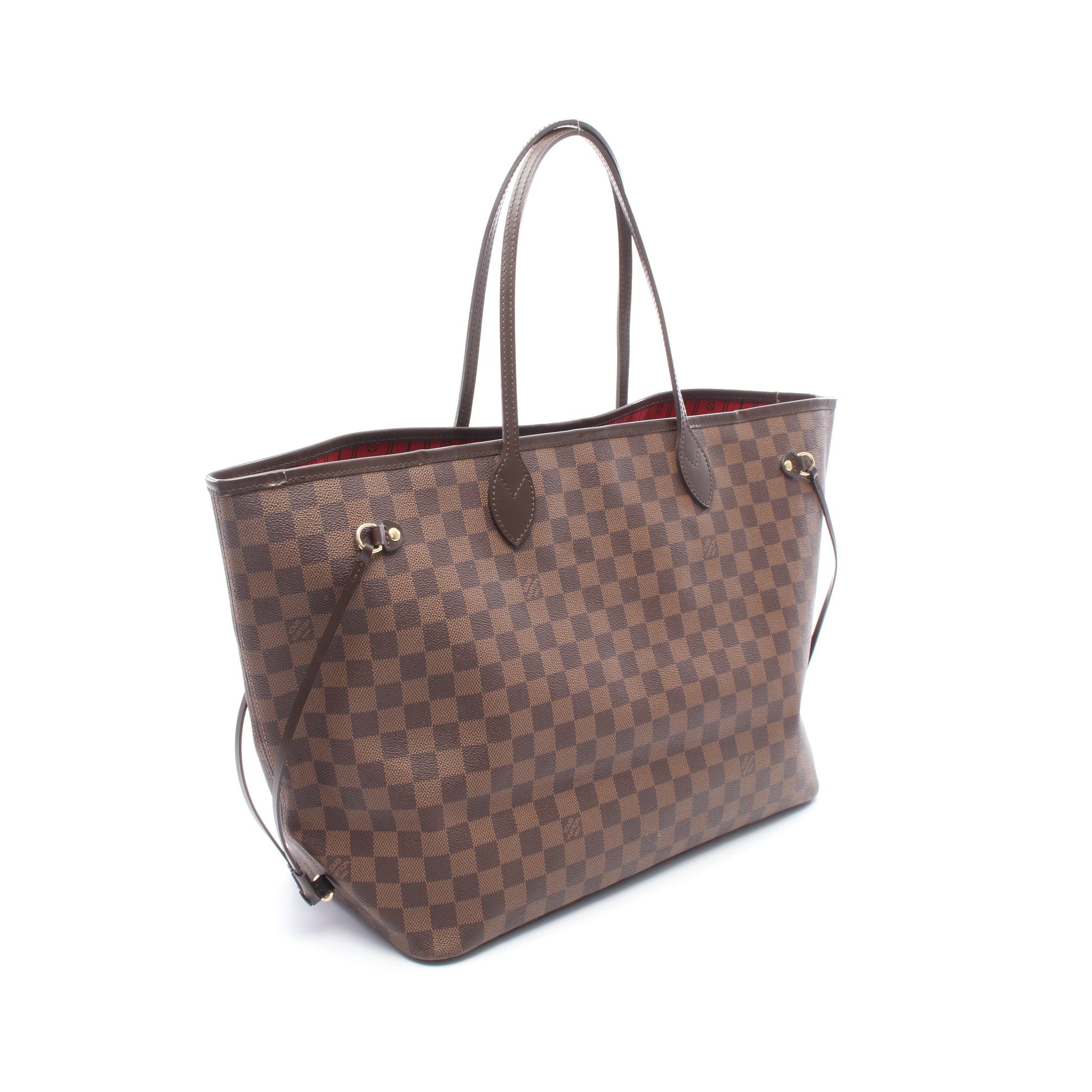 ネヴァーフルGM ダミエエベヌ ショルダーバッグ トートバッグ PVC レザー ブラウン ルイヴィトン バッグ LOUIS VUITTON