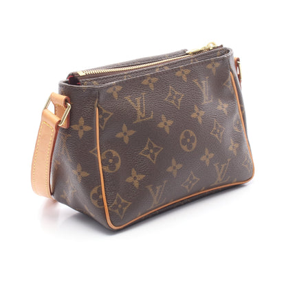 ヴィバシテPM モノグラム ショルダーバッグ PVC レザー ブラウン ルイヴィトン バッグ LOUIS VUITTON