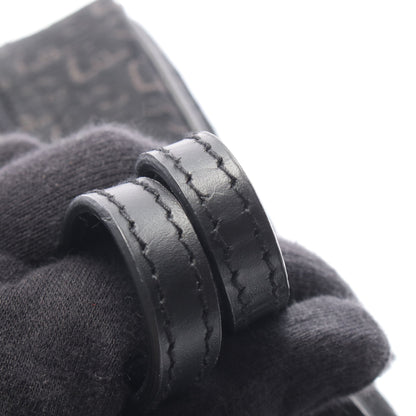 ストリートシック トロッター ハンドバッグ キャンバス レザー ブラック クリスチャンディオール バッグ Christian Dior