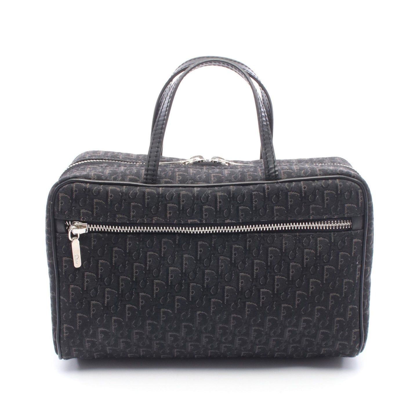 ストリートシック トロッター ハンドバッグ キャンバス レザー ブラック クリスチャンディオール バッグ Christian Dior