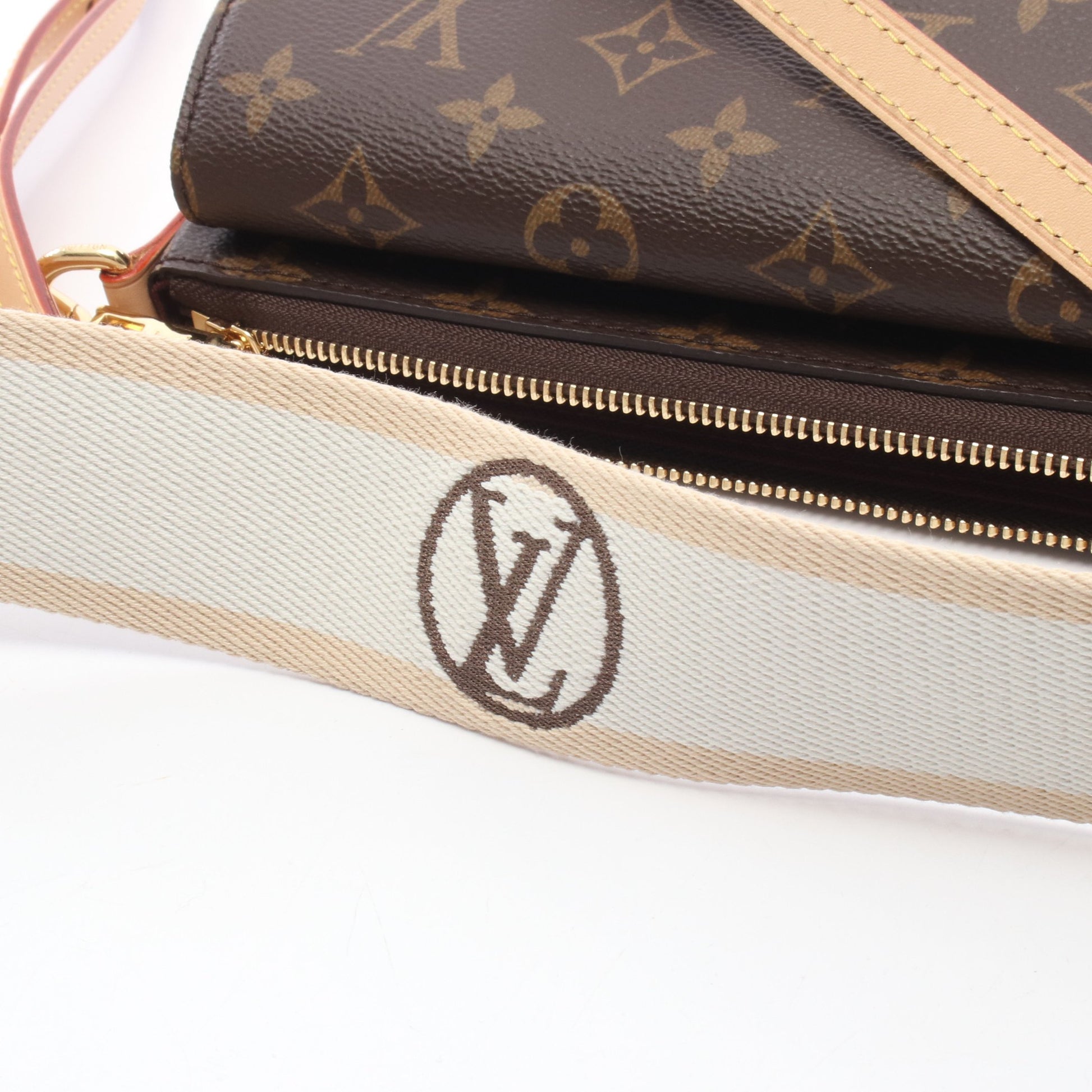 ヴィヴァシテ モノグラム ワンショルダーバッグ PVC レザー ブラウン ルイヴィトン バッグ LOUIS VUITTON