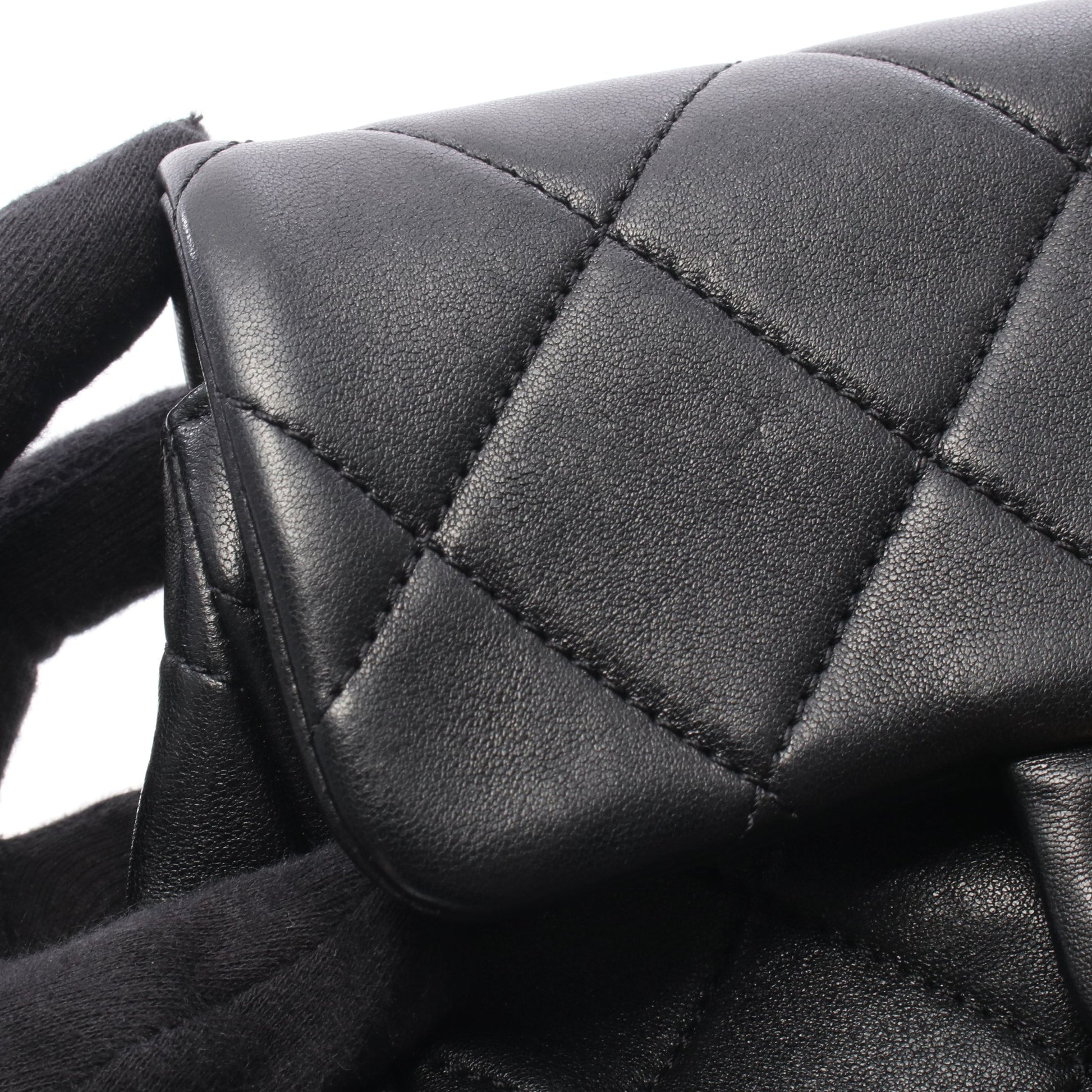 ミニマトラッセ トップハンドル 2WAY チェーンショルダーバッグ ラムスキン ブラック ゴールド金具 シャネル バッグ CHANEL