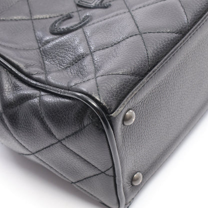 マトラッセ ミニ ハンドバッグ ミニボストンバッグ レザー エナメルレザー ブラック シルバー金具 シャネル バッグ CHANEL