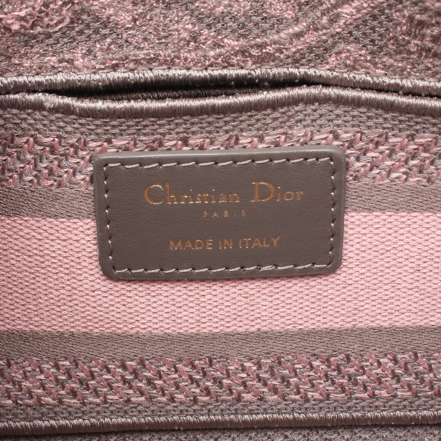 LADY D-Joy ミディアム 2WAY ハンドバッグ キャンバス ピンク グレー クリスチャンディオール バッグ Christian Dior