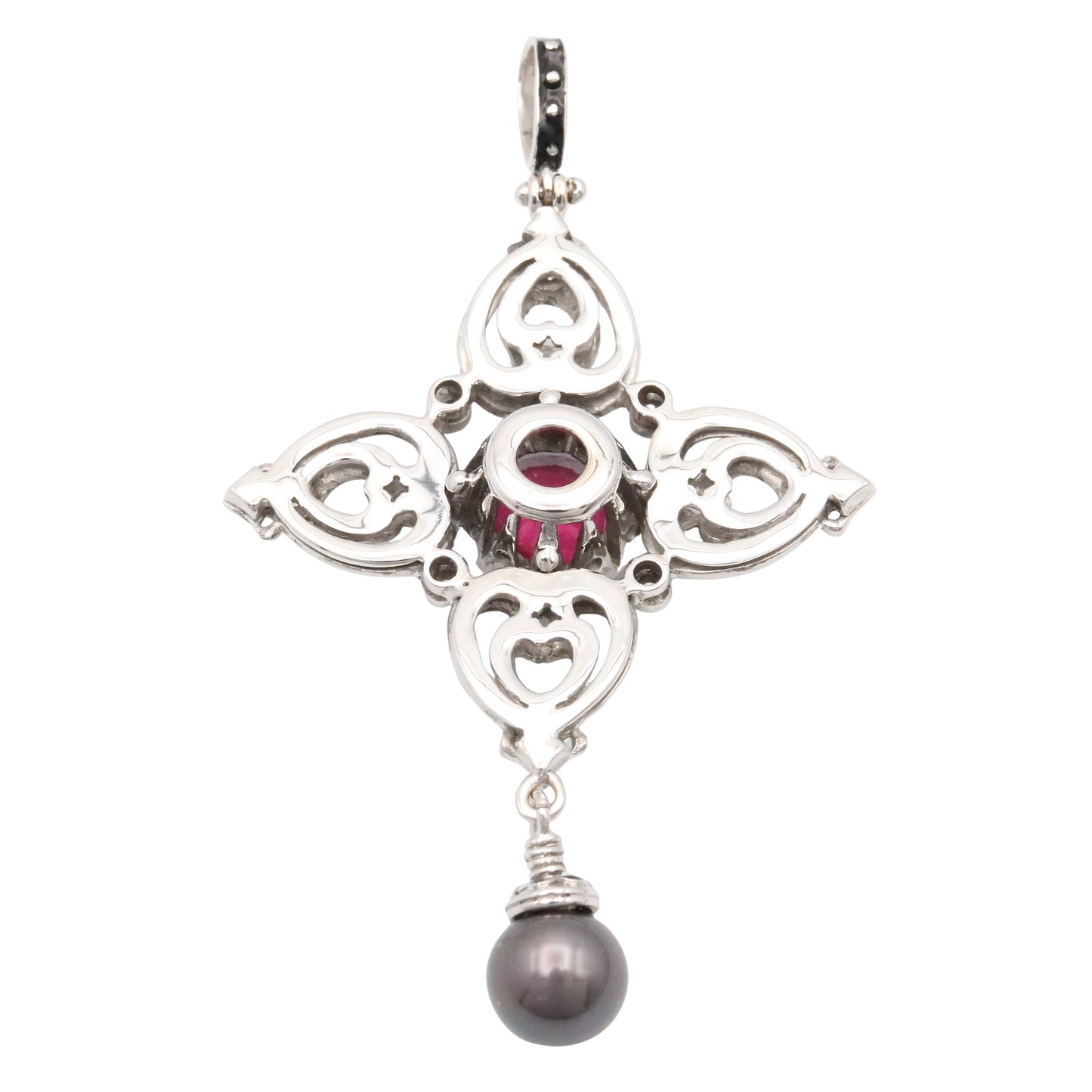 トルマリン トップ ペンダントトップ K18WG トルマリン レッド ホワイトゴールド ノーブランドジュエリー アクセサリー NO BRAND JEWELRY