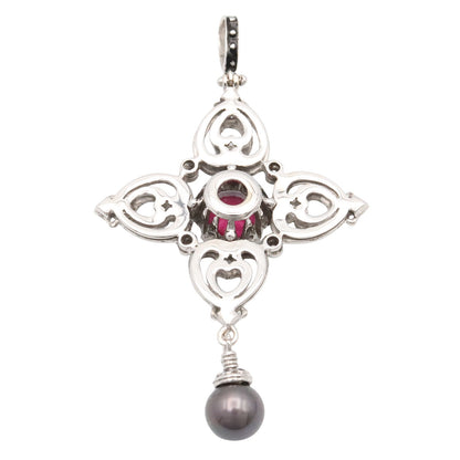 トルマリン トップ ペンダントトップ K18WG トルマリン レッド ホワイトゴールド ノーブランドジュエリー アクセサリー NO BRAND JEWELRY