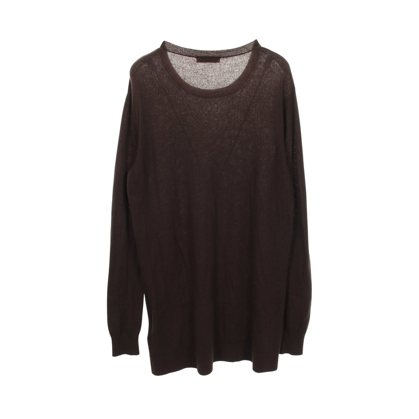 クルーネックセーター ニット カシミヤ ダークブラウン ボッテガヴェネタ トップス BOTTEGA VENETA