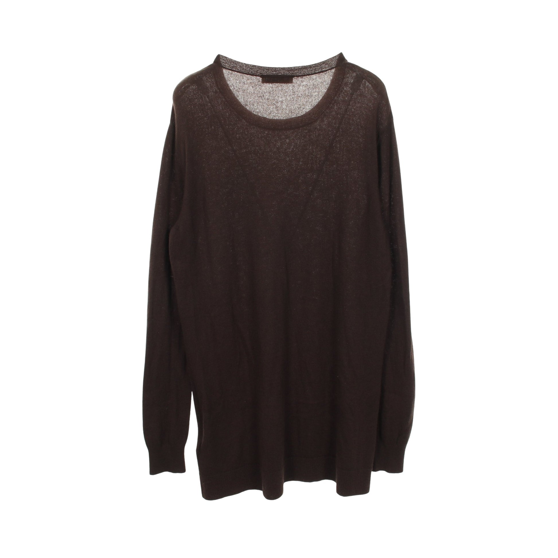 クルーネックセーター ニット カシミヤ ダークブラウン ボッテガヴェネタ トップス BOTTEGA VENETA