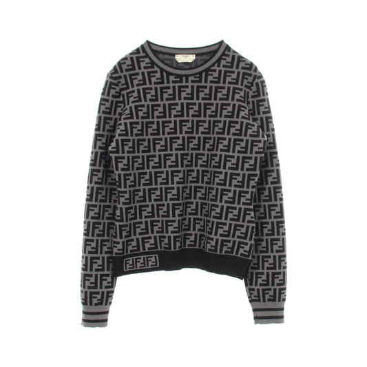 ズッカ ニット レーヨン グレー ブラック フェンディ トップス FENDI