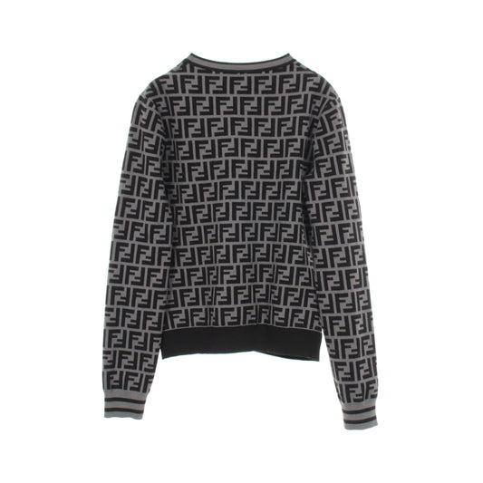 ズッカ ニット レーヨン グレー ブラック フェンディ トップス FENDI