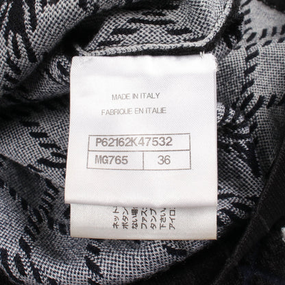ロゴ チェック ハイネック ニット カシミヤ ウール ブラック オフホワイト ネイビー シャネル トップス CHANEL