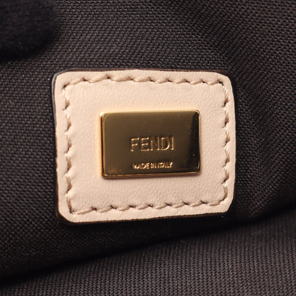 Large Flat Pouch クラッチバッグ レザー ピンクベージュ フェンディ