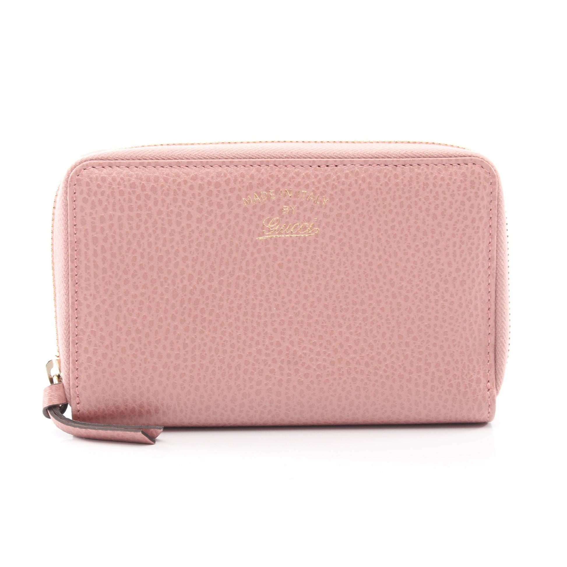 スウィング ラウンドファスナー二つ折り財布 レザー ピンク グッチ 財布・小物 GUCCI