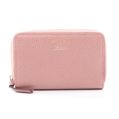 スウィング ラウンドファスナー二つ折り財布 レザー ピンク グッチ 財布・小物 GUCCI