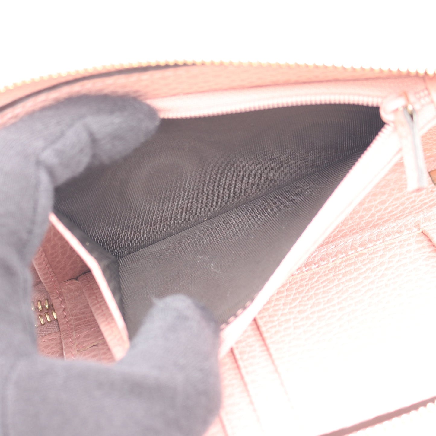 スウィング ラウンドファスナー二つ折り財布 レザー ピンク グッチ 財布・小物 GUCCI