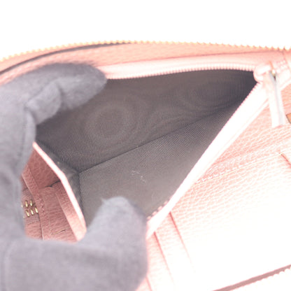スウィング ラウンドファスナー二つ折り財布 レザー ピンク グッチ 財布・小物 GUCCI
