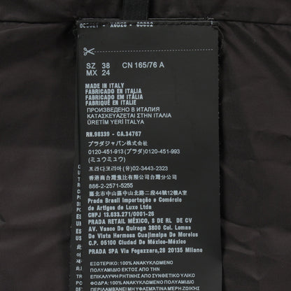 Re-Nylon 三角プレート 半袖 ワンピース ナイロン ブラック プラダ