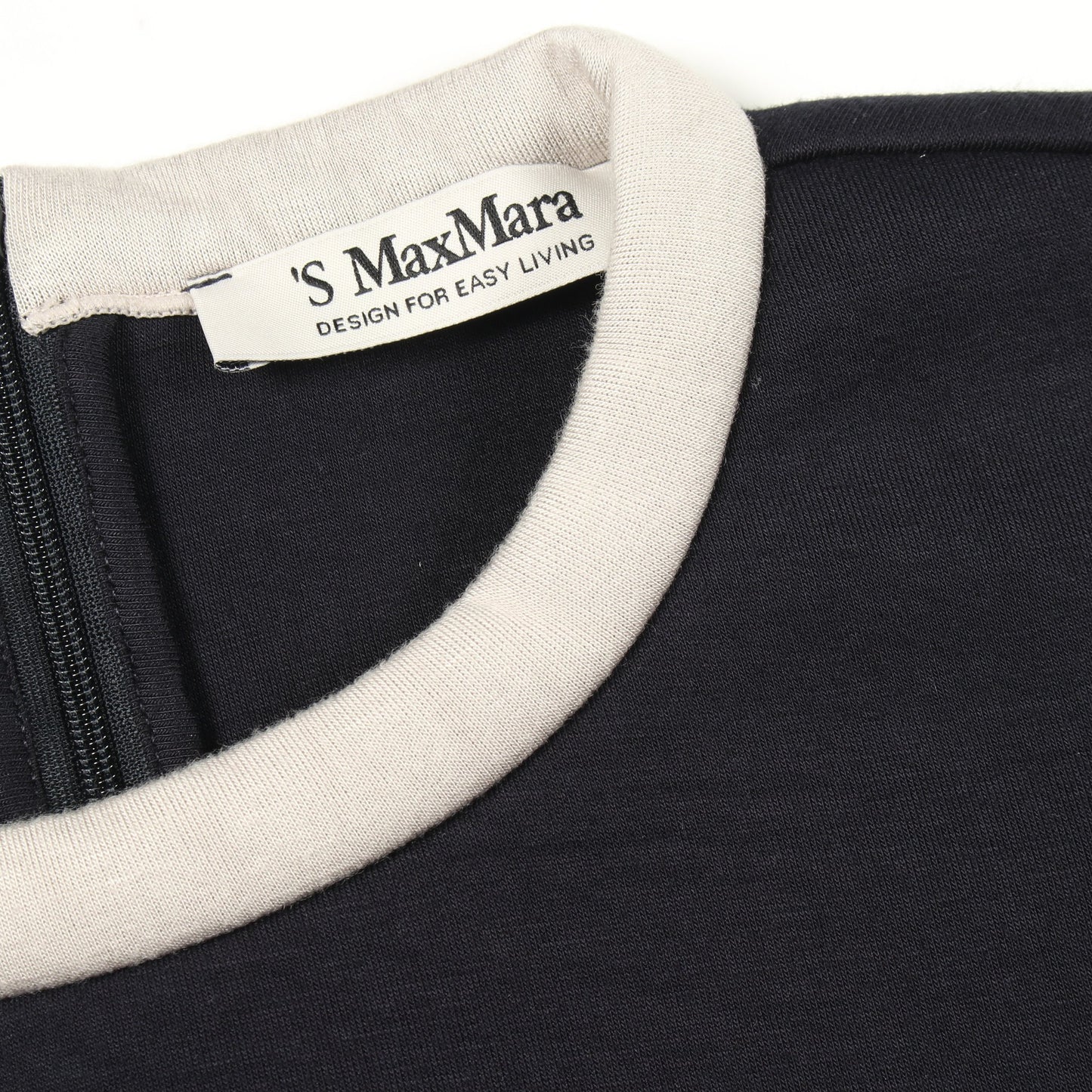 ノースリーブ ワンピース ビスコース ネイビー ライトグレー エスマックスマーラ ワンピース S Max Mara