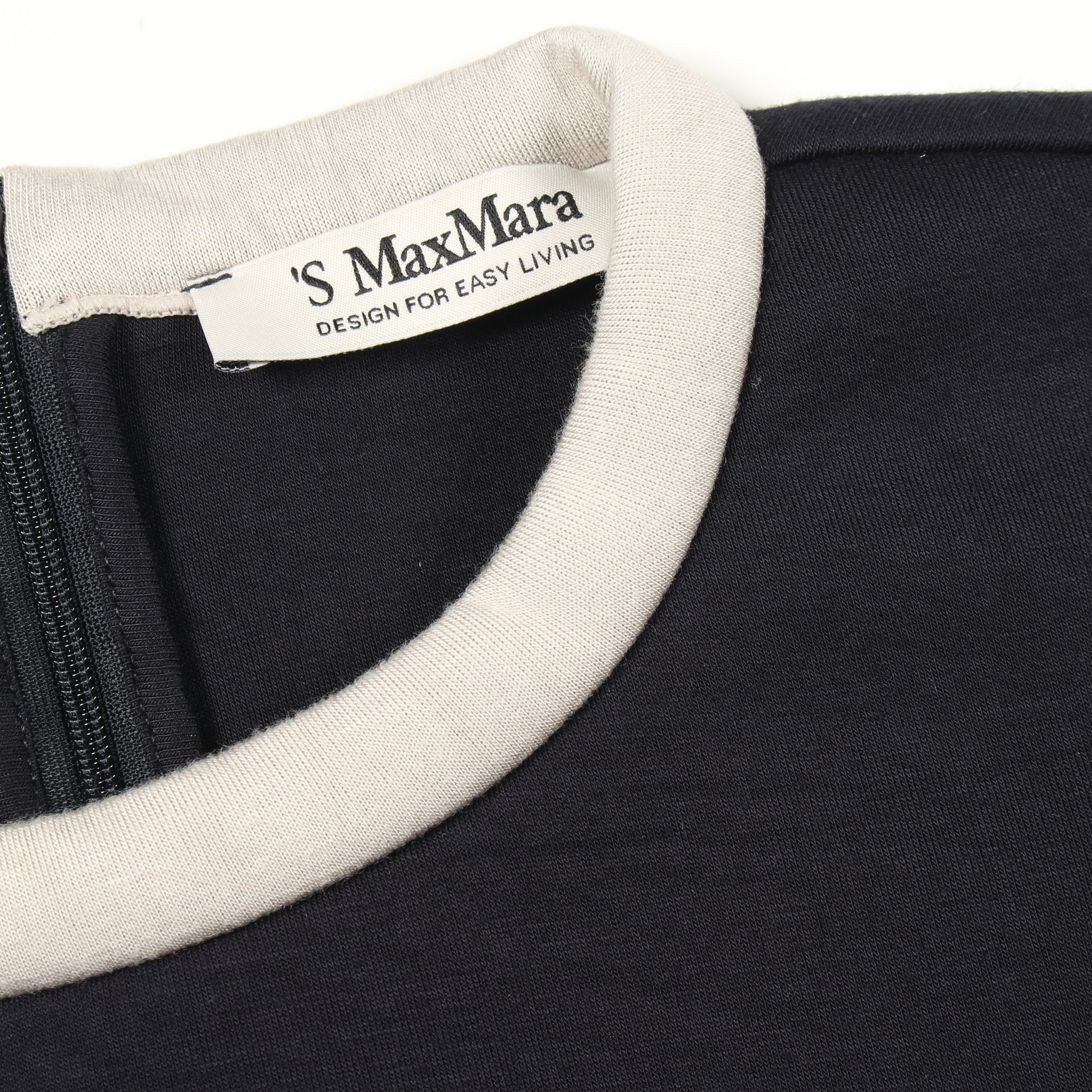 ノースリーブ ワンピース ビスコース ネイビー ライトグレー エスマックスマーラ ワンピース S Max Mara