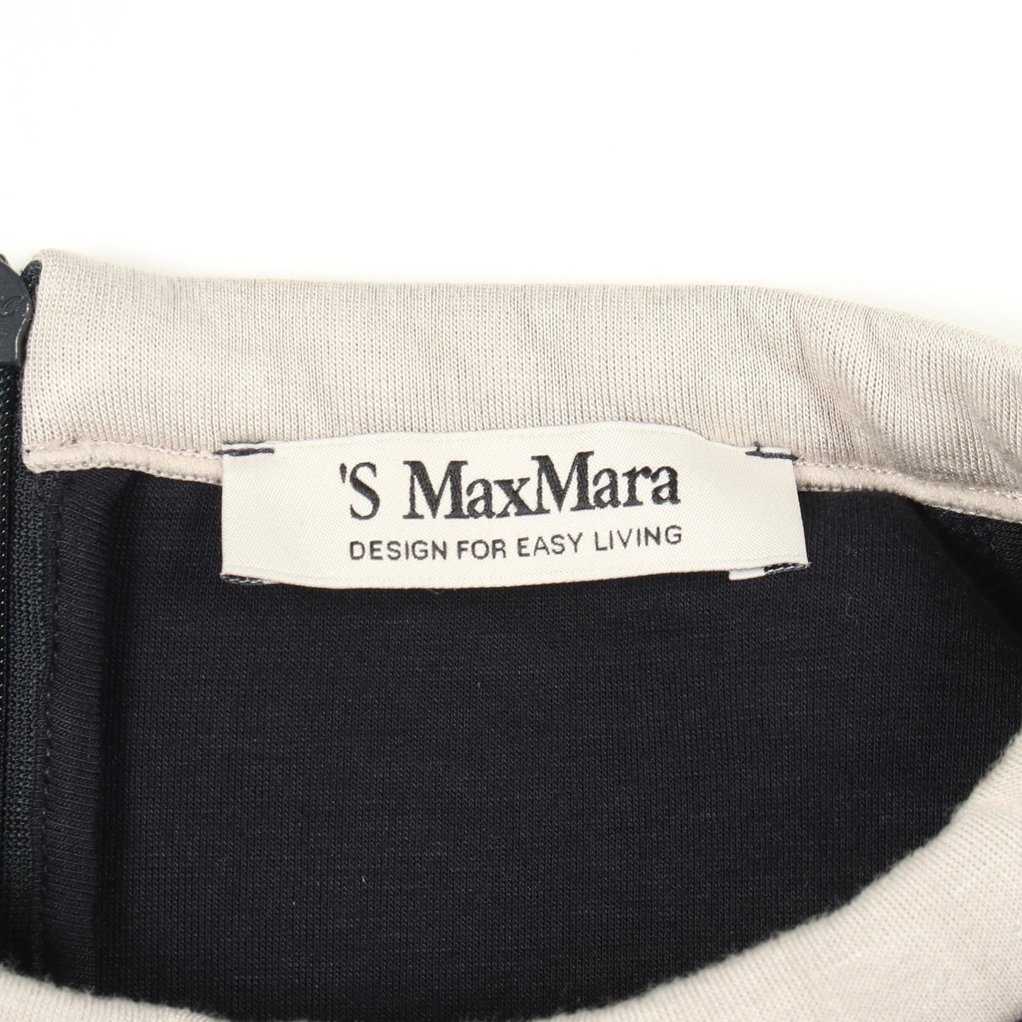 ノースリーブ ワンピース ビスコース ネイビー ライトグレー エスマックスマーラ ワンピース S Max Mara